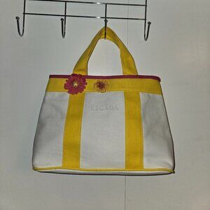 Excellent Condition Escada “Rockin Rio” canvas tote with flowers